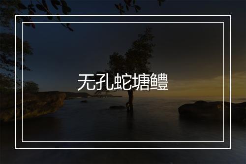 无孔蛇塘鳢