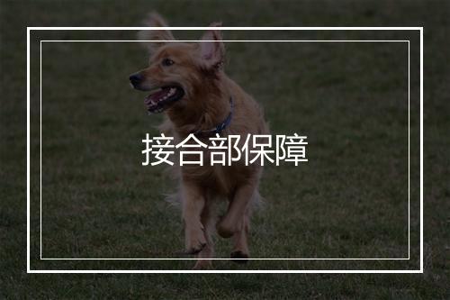 接合部保障