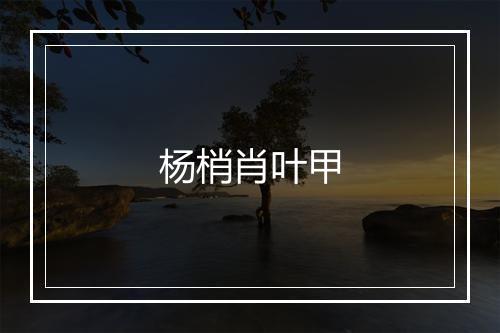 杨梢肖叶甲