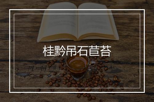 桂黔吊石苣苔