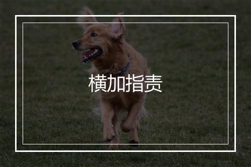 横加指责