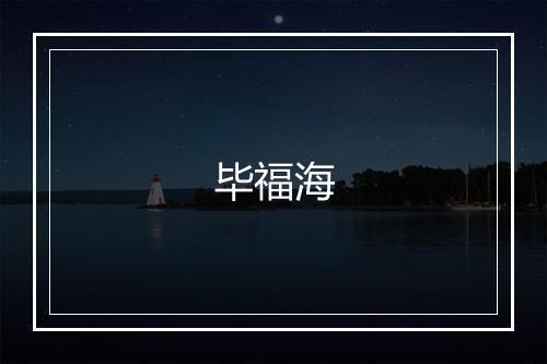 毕福海