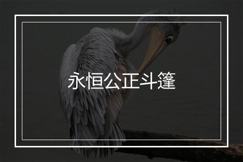 永恒公正斗篷