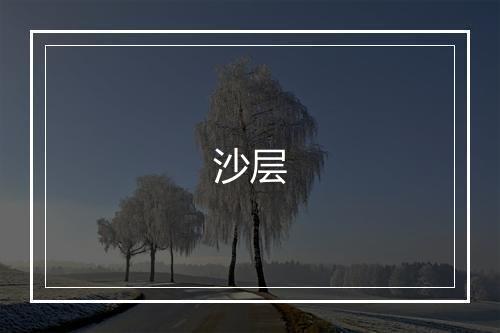 沙层