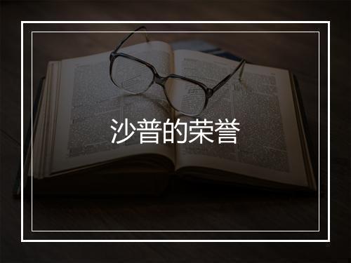 沙普的荣誉