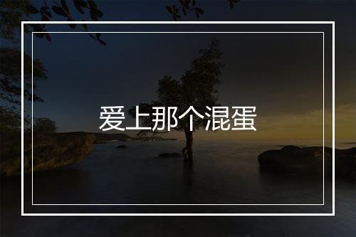 爱上那个混蛋