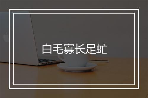 白毛寡长足虻