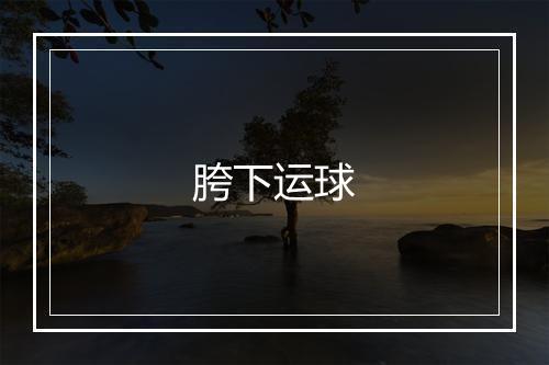 胯下运球