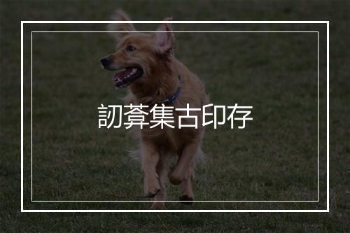 訒葊集古印存