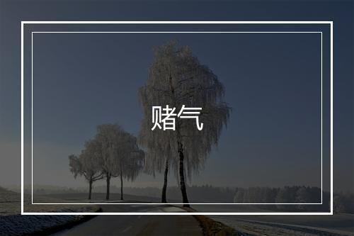 赌气