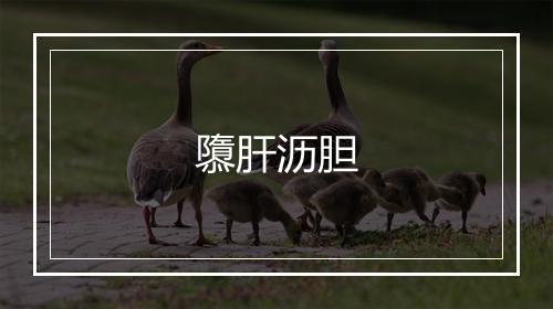 隳肝沥胆