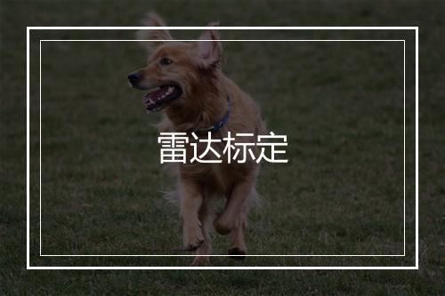 雷达标定