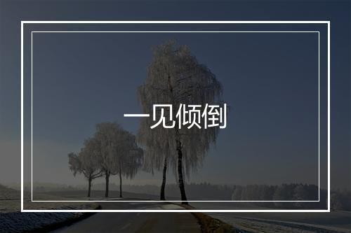 一见倾倒