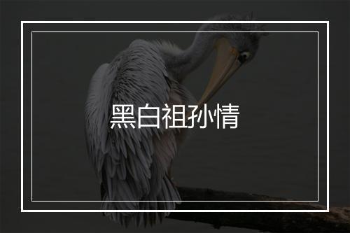 黑白祖孙情