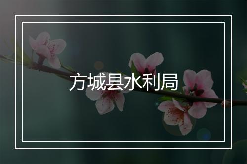 方城县水利局