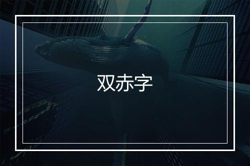 双赤字