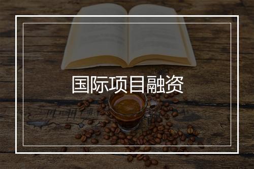 国际项目融资