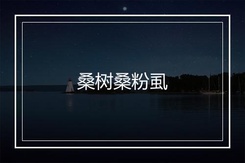 桑树桑粉虱