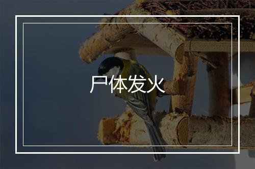 尸体发火